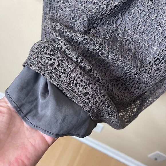 Addison adress Womens Small Purple Lace Long Sleeve Mini - Picture 9 of 13